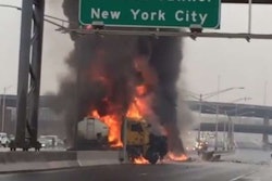 Flaming Truck Crash