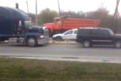 jeep pulls truck