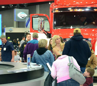 Plenty of trucks on display.