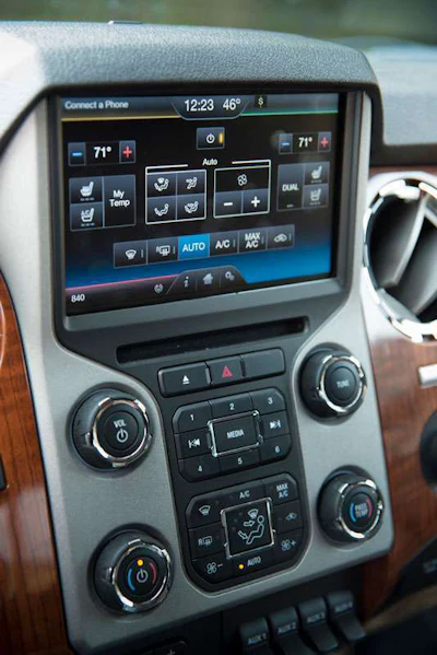 Ford’s voice-activated SYNC system that controls just about every function inside the truck helps you keep your eyes on the road and your hands on the wheel.