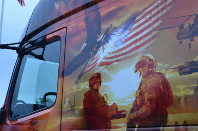 Volvo's New River Valley assembly plant in Dublin, Virginia unveiled the design for its 2015 Ride for Freedom truck, which will travel in a motorcade from the plant to the U.S. capital during Memorial Day weekend.
