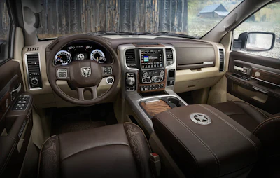 Ram gave the interior an upscale western look