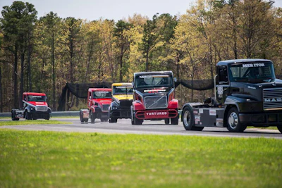ChampTruck field on the track