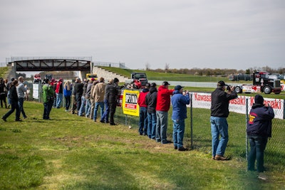 Fans lined the fences to get close to the action.