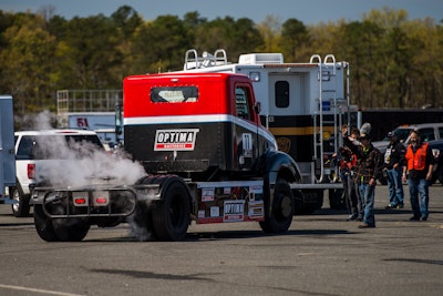 Optima Batteries Freightliner gets ready to race