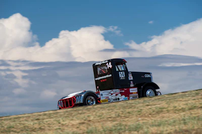 Jupiter Motorsports' No. 14 Peterbilt, driven by Ricky Proffitt.