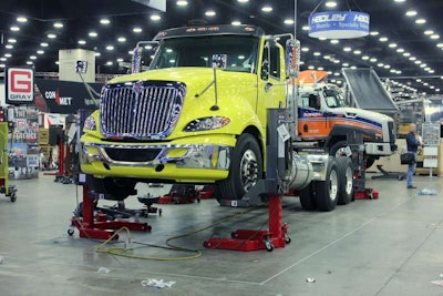 Truck gets a lift at MATS
