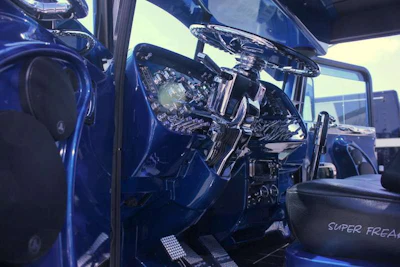 Interior of Davis' Peterbilt Brothers' 2005 Peterbilt