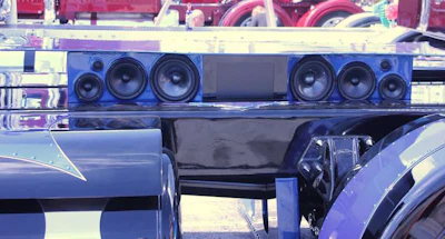 Some of the 46 speakers on the 2005 Peterbilt