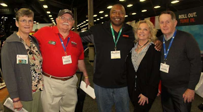 Randy Twine (center) with Ann & Wayne Hanson (left) and Karen and Morrill Worcester (right)