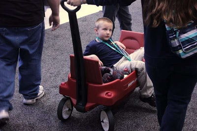 This young show-goer got a lift