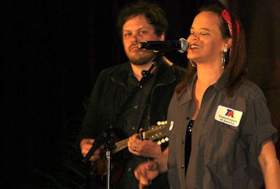 Lindsay Lawler belts out 'I Drive'