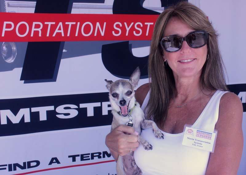 Polly Trotter with her chihuahua Bentley Andrew