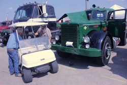 Mark McCullaugh used his 1949 Diamond T 910N to jump start and recharge a friend's golf cart.