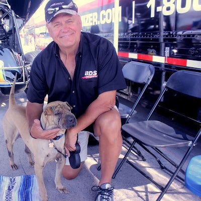 Zeus with Dave Sunalby of Newton, Iowa
