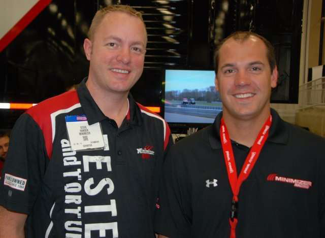 Steve Hansen & Brad Klemmensen at the Minimizer booth