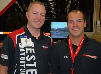 Steve Hansen & Brad Klemmensen at the Minimizer booth