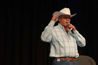 Keith Sampson on stage at the Trucker Talent Search