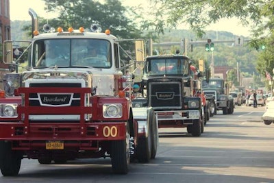 Huskies on Main Street, Cortland, NY