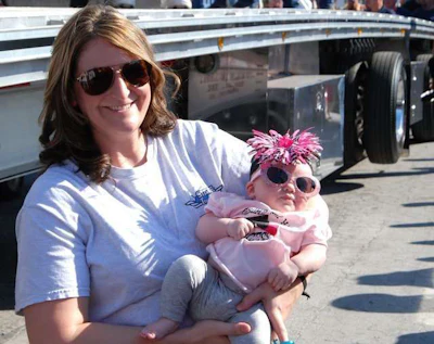 Laura Burch with Bristol Burch. Their husband and dad is Cody Burch, the man who runs the fabrication and body shop at 4 States.