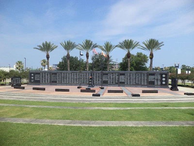 The Veterans Memorial Wall is adjacent to the Jacksonville Municipal Stadium in downtown Jacksonville, Fla.