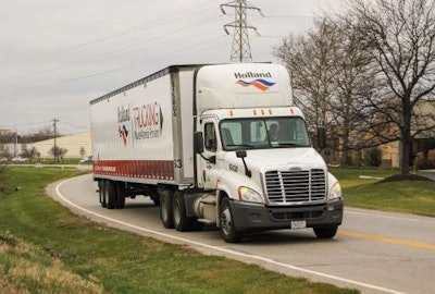 Trucking Moves America Forward wrap on a Holland truck. (Image Courtesy of Holland)