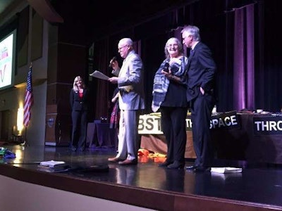 Tamara Daniels accepts her Longevity Award.