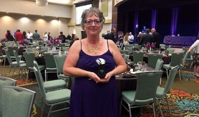 Tammy Campbell poses with her Highway Diamond of the Year award.