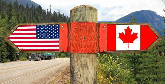 Us Canada Sign