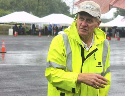 Joe Toth, a driver for Rimrock Trucking, was a judge for the competition.