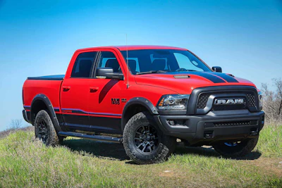 The Mopar Custom Shop package created for the Mopar ’16 includes a matte-black hood graphic, off-road wheel flares, a special Mopar blue-and-black graphic stripe, power steering box skid plate and 17-inch satin black wheels.
