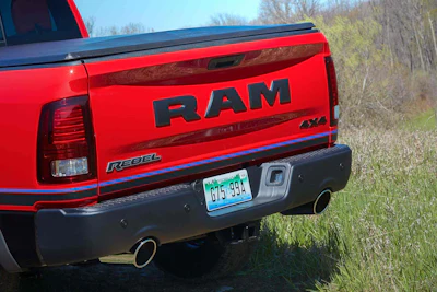 Optional parts and accessories available at the dealership for the Mopar ’16 Ram Rebel include a cat-back exhaust system and cold air intake.