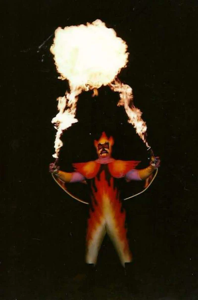 Darryl Nowell as Pyro the Human Incinerator. (Image Courtesy of Darryl Nowell)