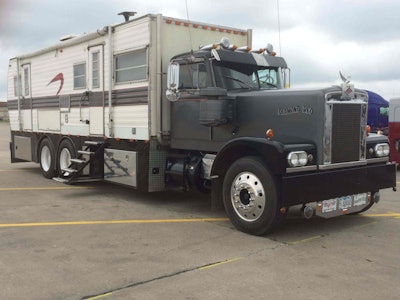 Trucks arrive for 2016 Walcott Truckers Jamboree at Iowa 80 Truck Stop