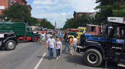 More than 130 trucks lined up on Cortland, New York's Main Street Saturday, Aug. 13 .