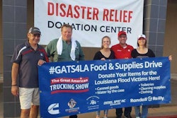 Relief supplies for Louisiana flooding victims were collected at the Great American Trucking Show.