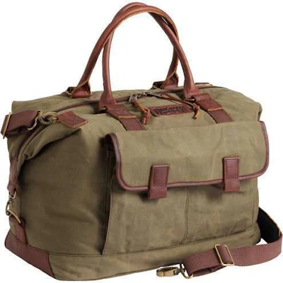 Good bag for when you need to grab and go. Shoulder strap removes. Five organizer pockets. Oil cloth. 18' W x 10' D x 14' H. $109.50