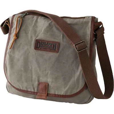 Organizer pockets under the flap. Zip top entry. Hidden front magnetic closure. 11' W x 2 1/4' D x 12' H $54.50
