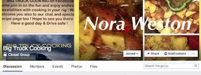 The Big Truck Cooking Facebook page header