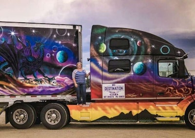 Heidi Bowlby and her truck. (Image Courtesy of Heidi Bowlby)
