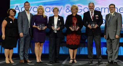 John Lex (second from right) with other ATA image award winners. (ATA photo)