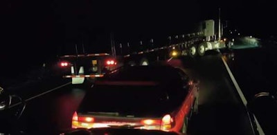 Truckers block driver who had too much to drink