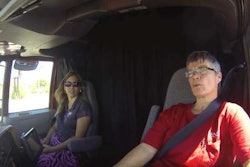 Linda Dominy and Susan Hoagland on the road for Knight Transportation