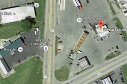 A Google Earth view of Longway’s Truckstop and Diner in northern New York.