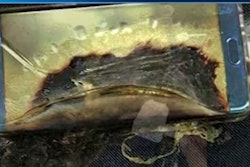 A Samsung Galaxy Note7 that burned