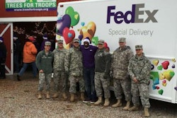 FedEx Freight drivers will help deliver Christmas trees to U.S. military bases. (Image Courtesy of FedEx)