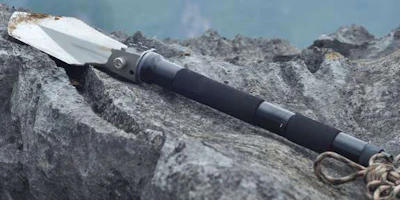 Folding shovel can handle lot of tasks.