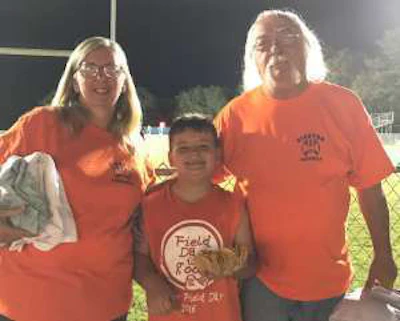 Enjoying retirement life with wife and grandson