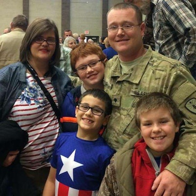 Jeremy Lee: “… one of the happiest days of my life. It’s of me coming home to my family after a deployment in Afghanistan in 2014.”