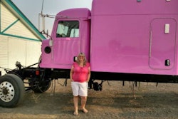 Tami Fawcett and the truck she and her boyfriend, Tom Rupel, are currently building. (Image Courtesy of Tami Fawcett)